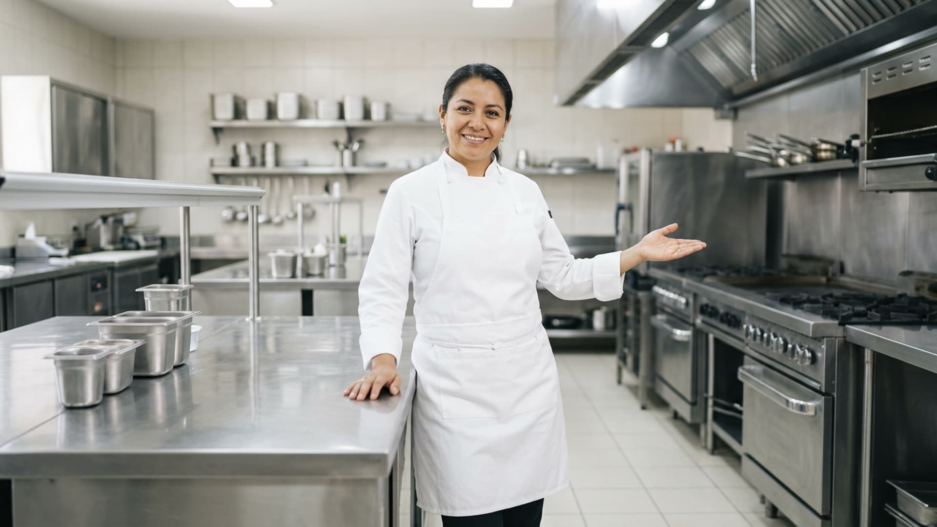Cocina comercial impecable