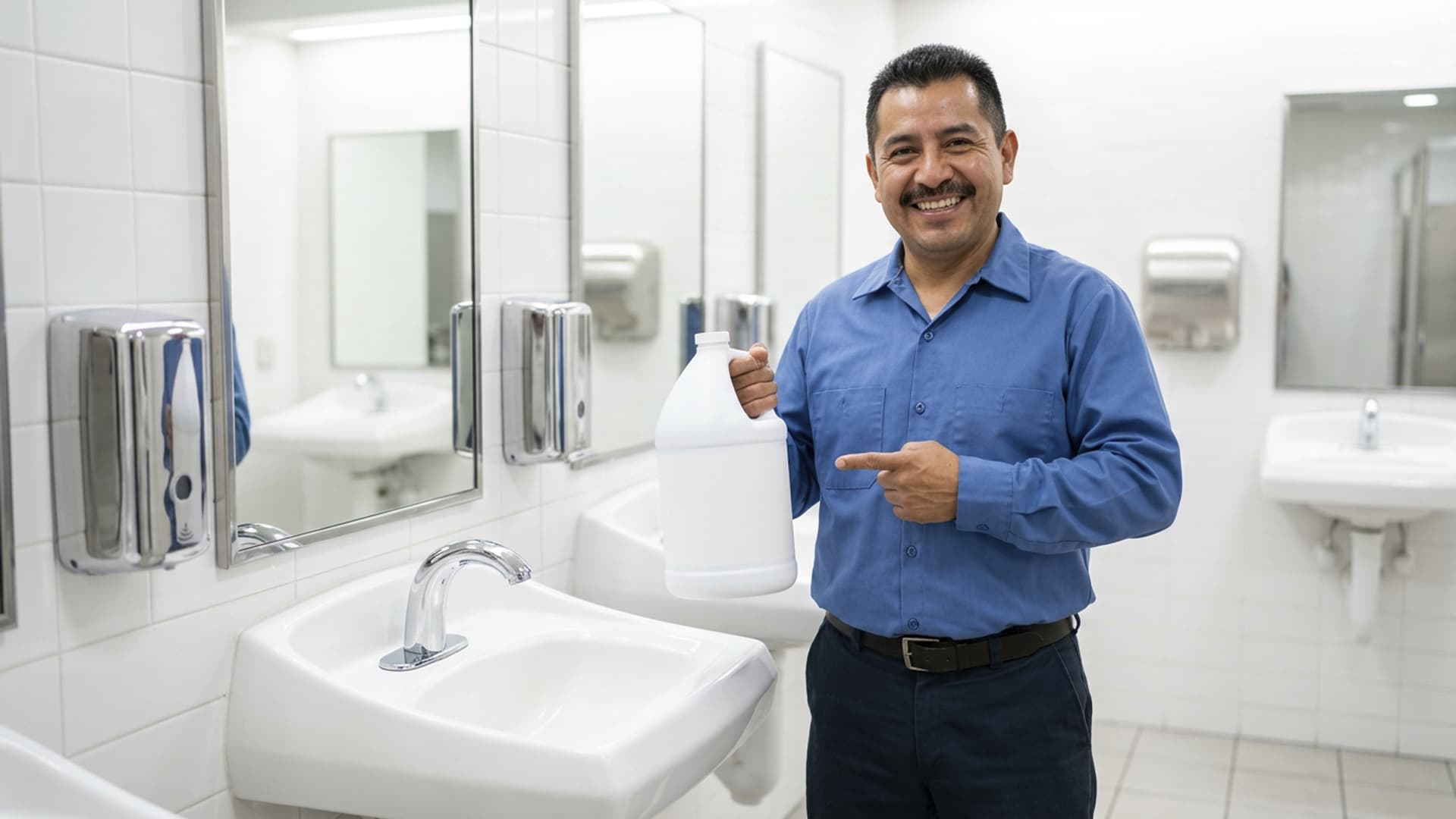 Limpieza profesional de azulejos y baños en empresas
