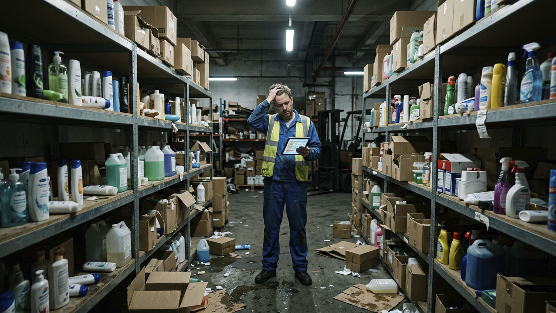 Falta de control de inventario en productos de higiene industrial