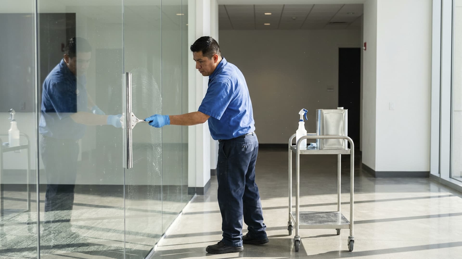 Limpieza profesional de ventanas y cristales en empresas