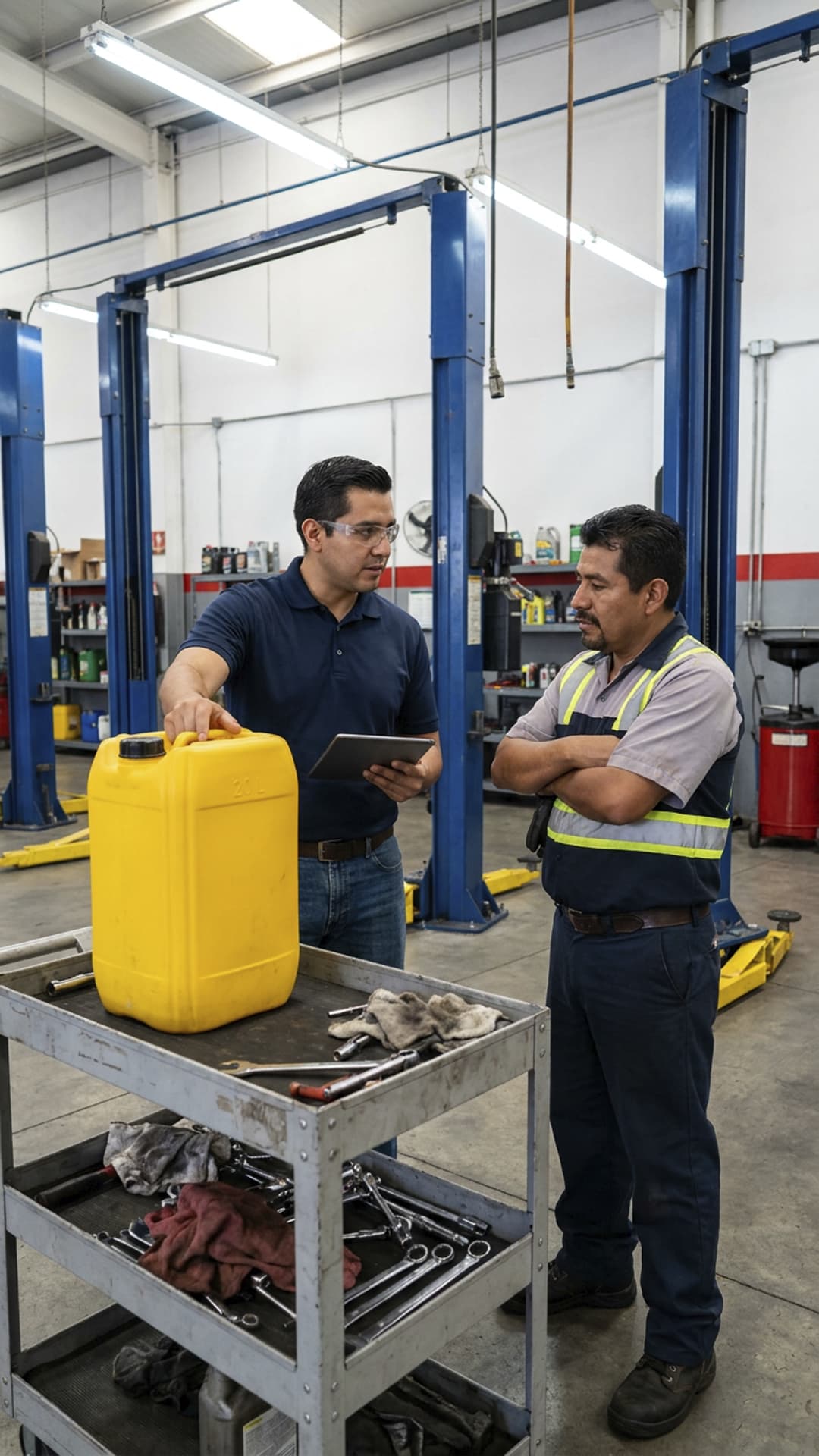 Equipo de Grupo Taria asesorando a empresas en la compra de desengrasante para autos y productos de limpieza automotriz.