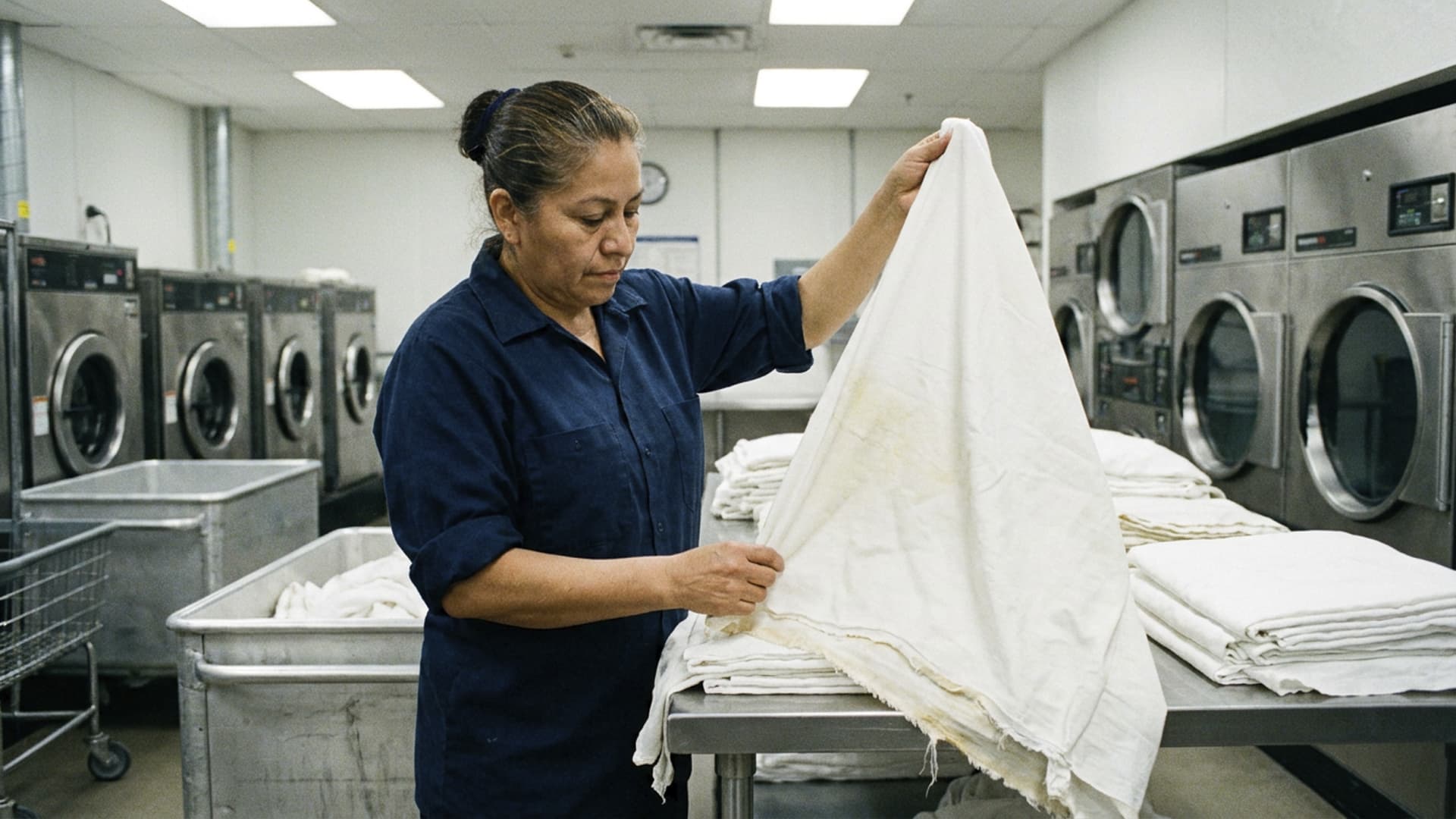 Ropa con manchas y desgaste por proceso de lavado incorrecto