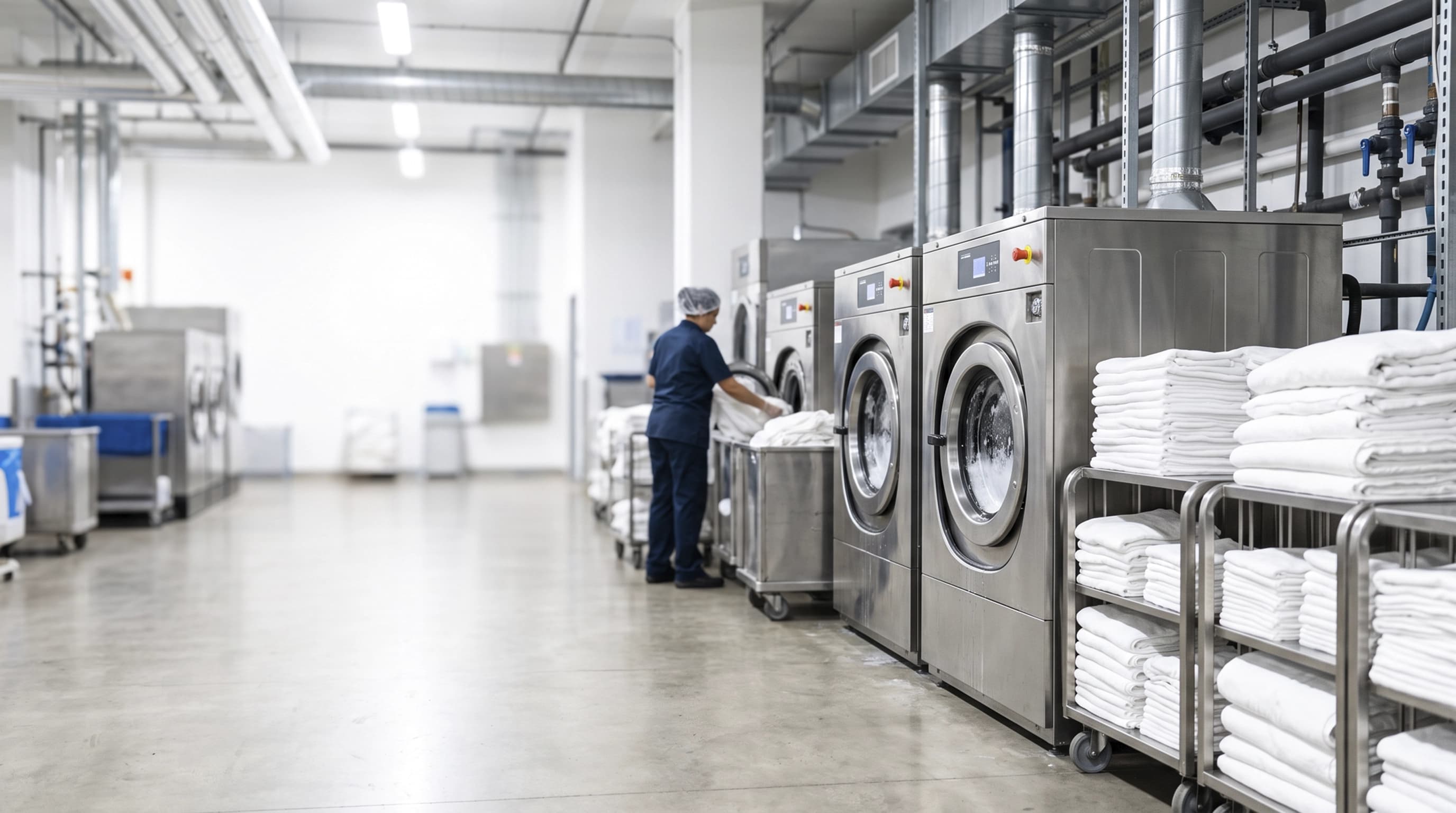 Productos para lavandería industrial y profesional para hoteles, hospitales, tintorerías y lavanderías en México.