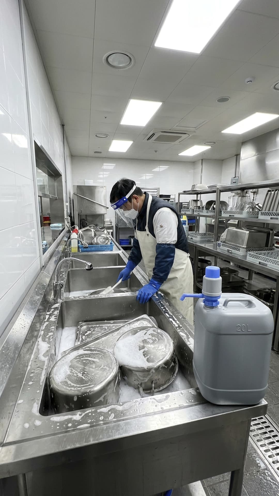 Lavado de utensilios en comedores industriales